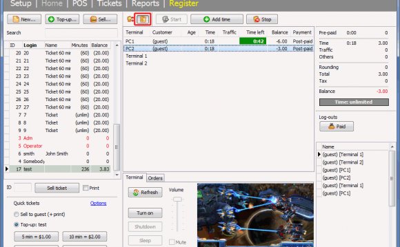 Internet Cafe billing system